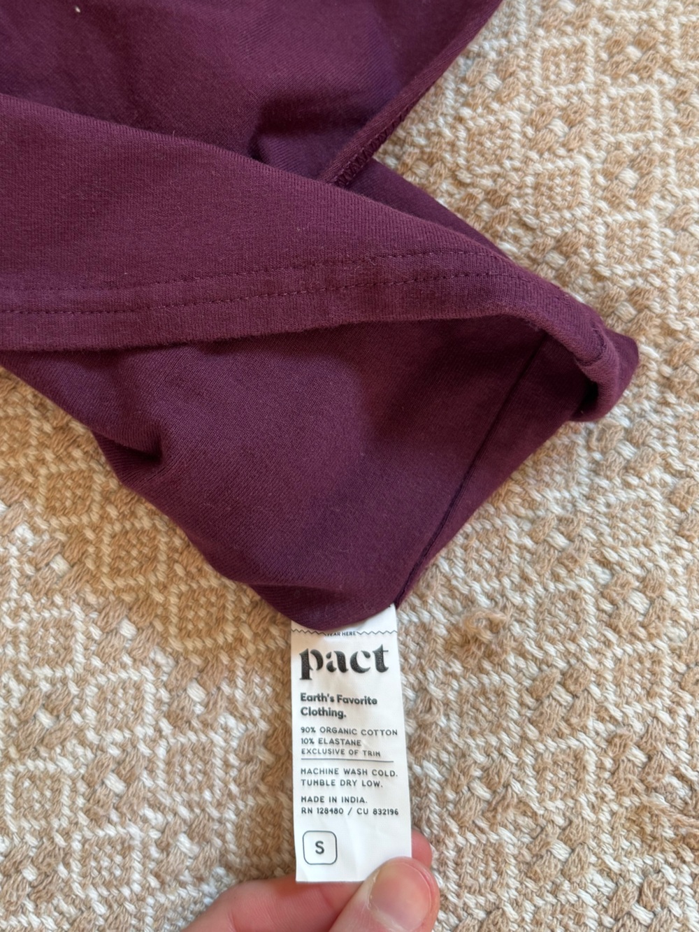 Pact Women's Organic Cotton Racerback Tank Top - Plum - Picture 3 of 3